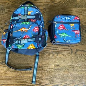 Pottery Barn Kids Dinosaur Backpack and Lunchbox “Liam” Monogram